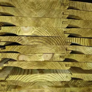 Shiplap Tongue and Groove Timber Boards neatly stacked